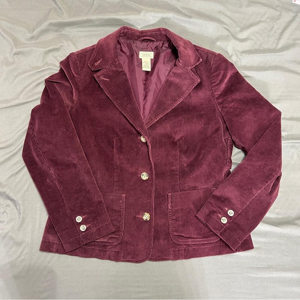 L.L. Bean Women's Plum Corduroy Blazer